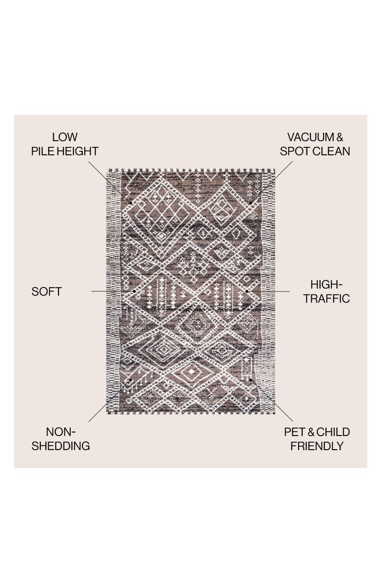 JONATHAN Y Tayri Modern  Geometric Area Rug, Alternate, color, Brown/Ivory