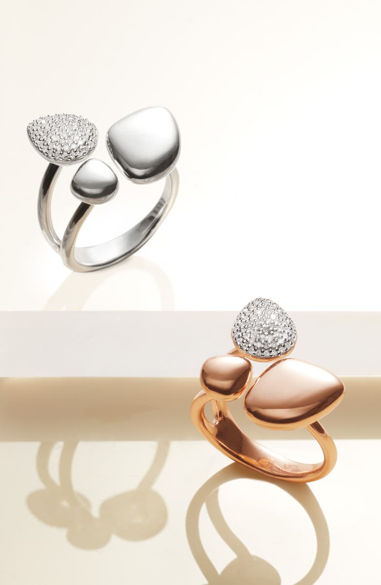 Monica Vinader Nura Pebble Cluster Diamond Ring, Alternate, color,