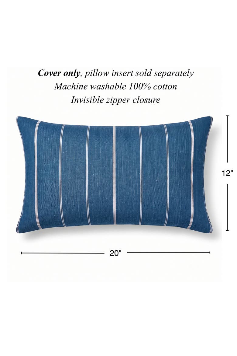 Loma Striped Lumbar Pillow Cover, Alternate, color, Vista Blue