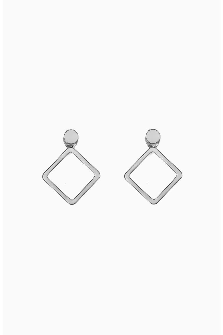 Diana Earring Jackets Minimalist Geometric Statement, Main, color, Dark Grey