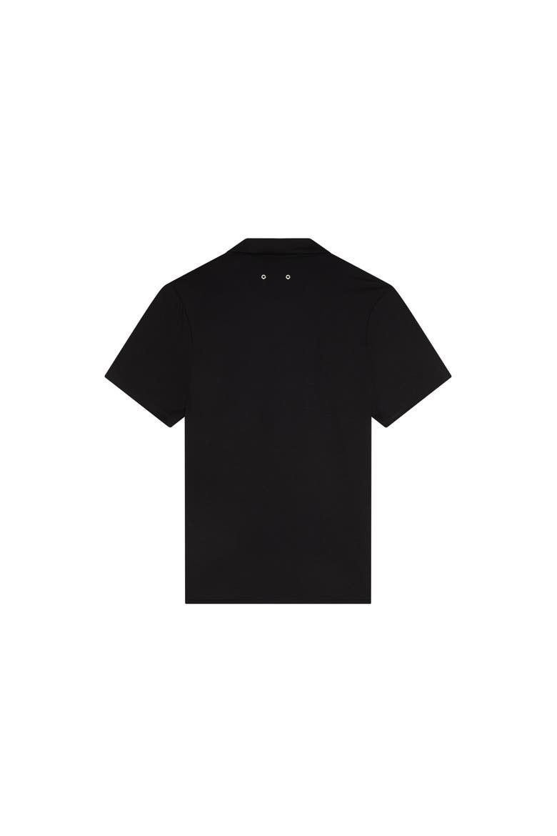 Men Tencel Polo Shirt Solid, Alternate, color, Black