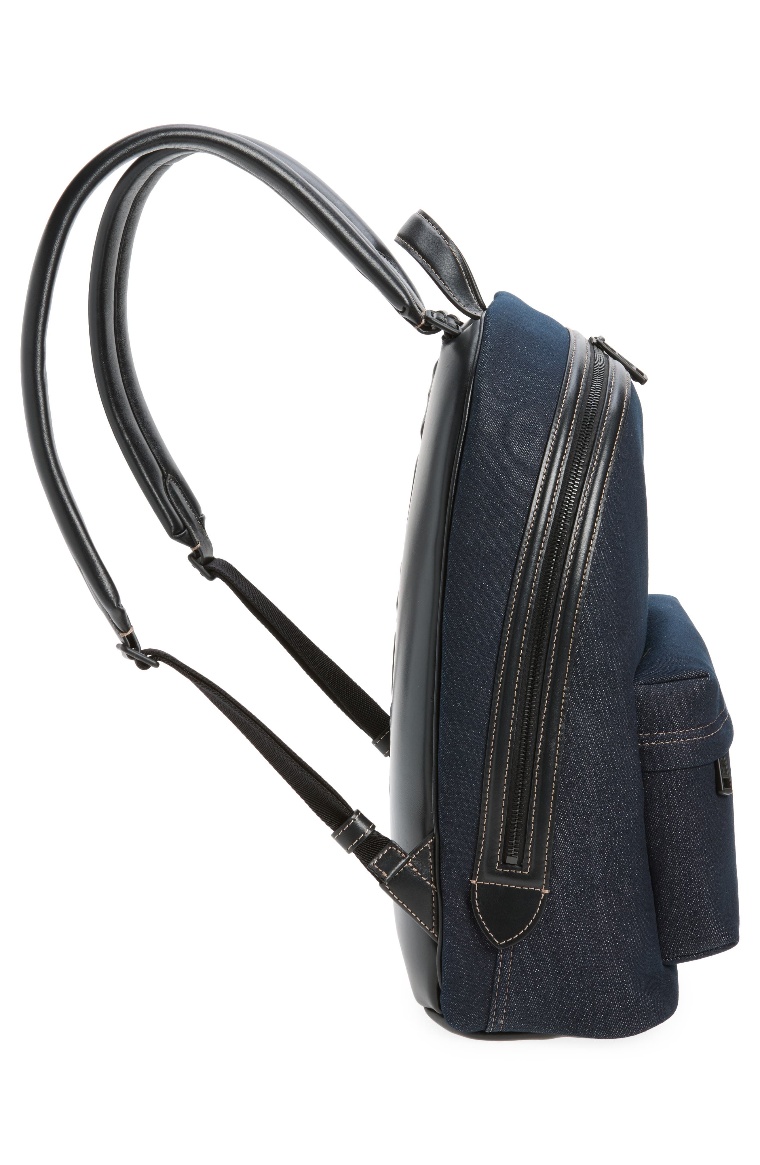 Carlo Denim & Leather Backpack, Alternate, color, RHODONITE
