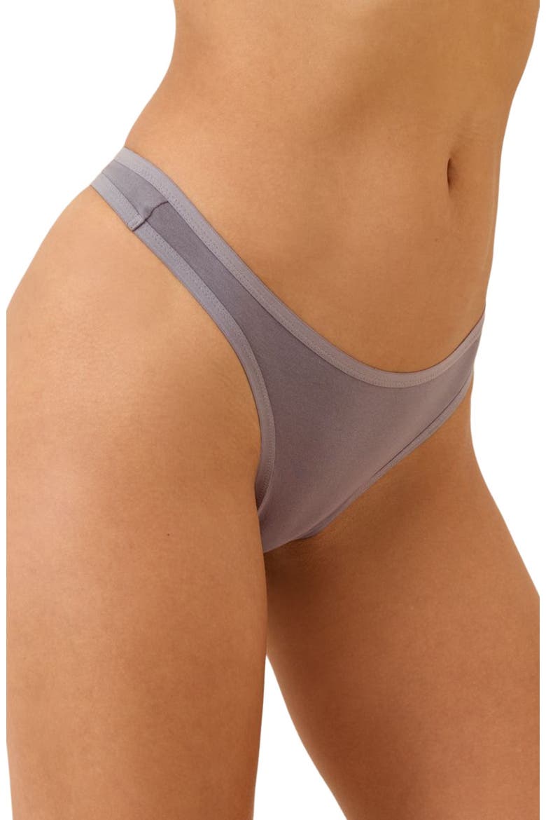 Everyday Mid Rise Thong 5-Pack, Alternate, color, Lavender Petals