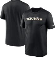 Nike Men's Nike Black Baltimore Ravens Primetime Legend Wordmark Dri-FIT T-Shirt