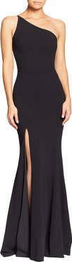 Dress the Population Amy One-Shoulder Crepe Gown