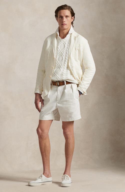 Polo Ralph Lauren Cormac Relaxed Fit Pleated Chino Shorts In White