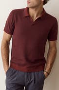 Marine Layer Liam Striped Cotton & Merino Wool Sweater Polo