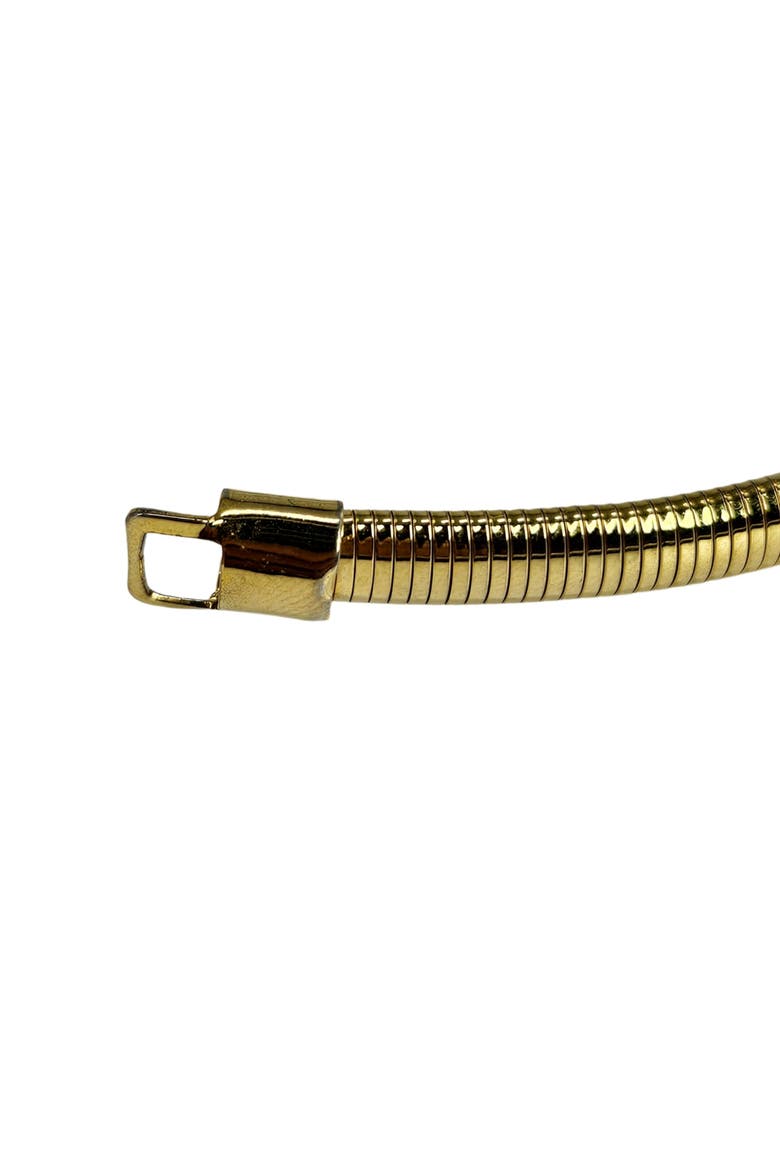 Vintage 1970s-80s Gold-Tone Stretch Snake Belt, Alternate, color, Gold