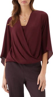 Karen Kane Draped Front Crossover Top