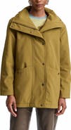 Avec Les Filles Funnel Neck Hood Rain Jacket