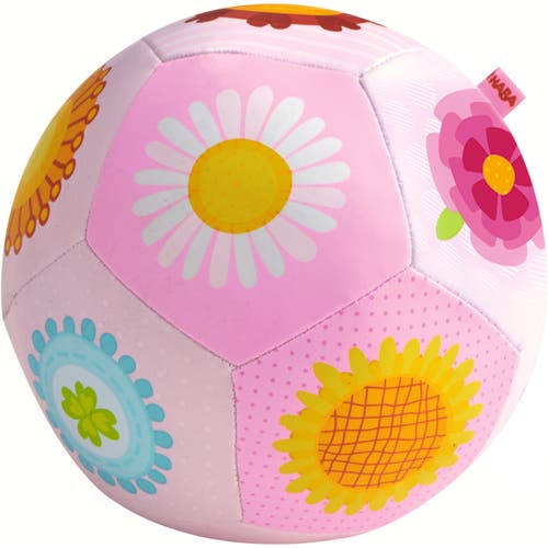 Haba Baby Ball Flower Magic 5.5" For Ages 6 Months And Up In Pink