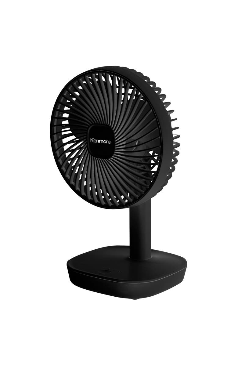 Kenmore Rechargeable 6 Inch Portable Fan Black, Main, color, Black