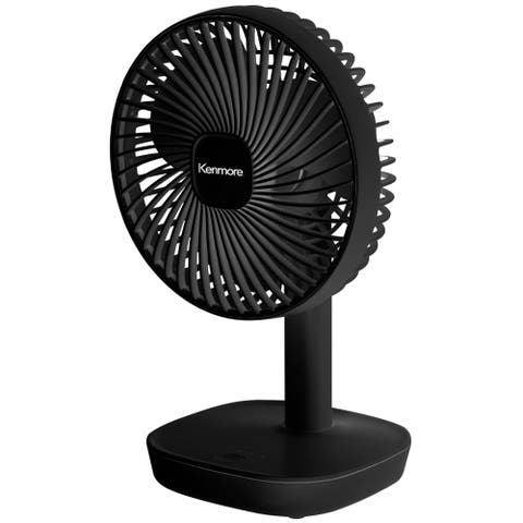 Rechargeable 6 Inch Portable Fan Black