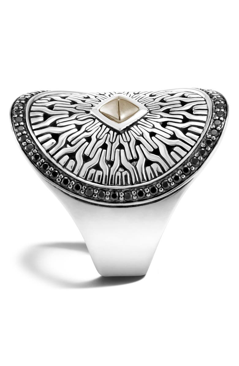 John Hardy Classic Chain Radial Saddle Ring, Alternate, color, Silver