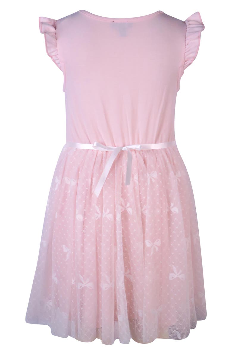 Zunie Kids' Ruffle Bow Lace Dress, Alternate, color, 