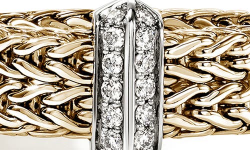 John Hardy Icon Link Ring With Diamonds In Gold