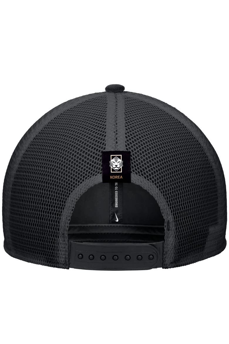 Men's Nike Black South Korea National Team Rise Rope Trucker A-Frame Adjustable Hat, Alternate, color, Black