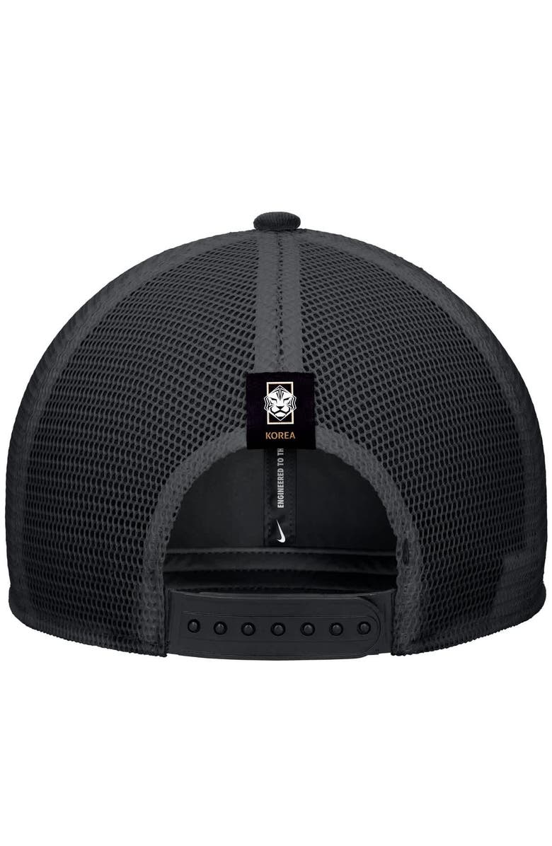 Nike Men's Nike Black South Korea National Team Rise Rope Trucker A-Frame Adjustable Hat, Alternate, color, Black