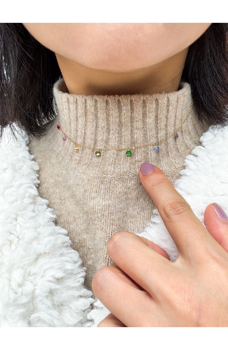 seree Lilian Rainbow zircon necklace, Alternate, color, 