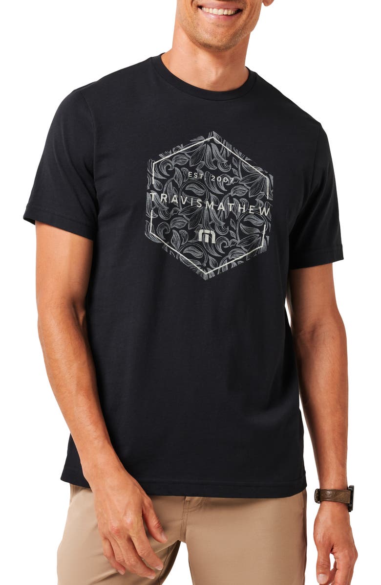 TravisMathew Off Peak Graphic T-Shirt, Main, color, Black