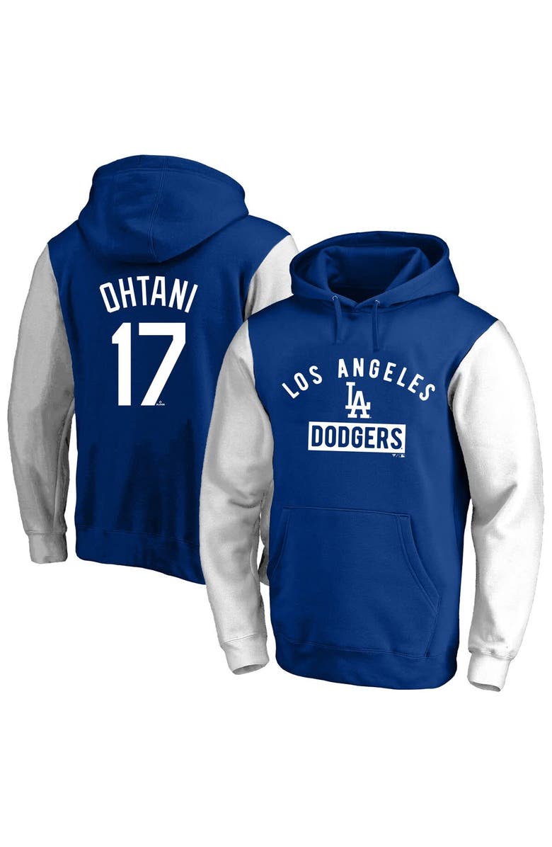 PROFILE Men's Profile Shohei Ohtani Royal Los Angeles Dodgers Big & Tall Name & Number Fleece Pullover Hoodie, Main, color, 