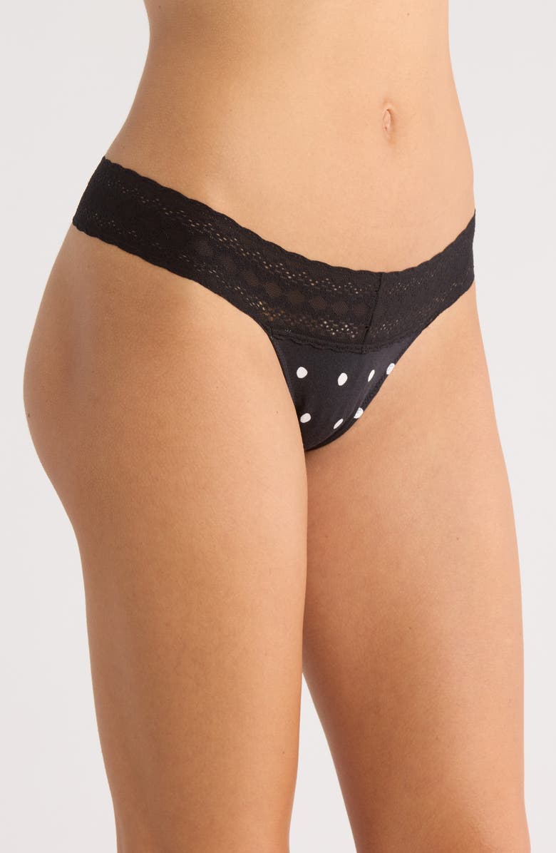 MeUndies FeelFree Lace V-Front Thong, Alternate, color, Polka Dots