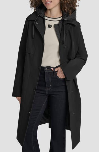 Softshell Hooded Trench Coat