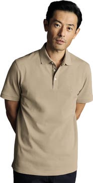 Charles Tyrwhitt Solid Short Sleeve Cotton Tyrwhitt Pique Polo