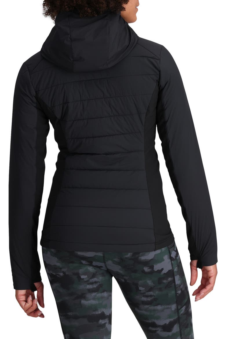 Shadow Water Resistant Insulated Hooded Jacket, Alternate, color, BLACK