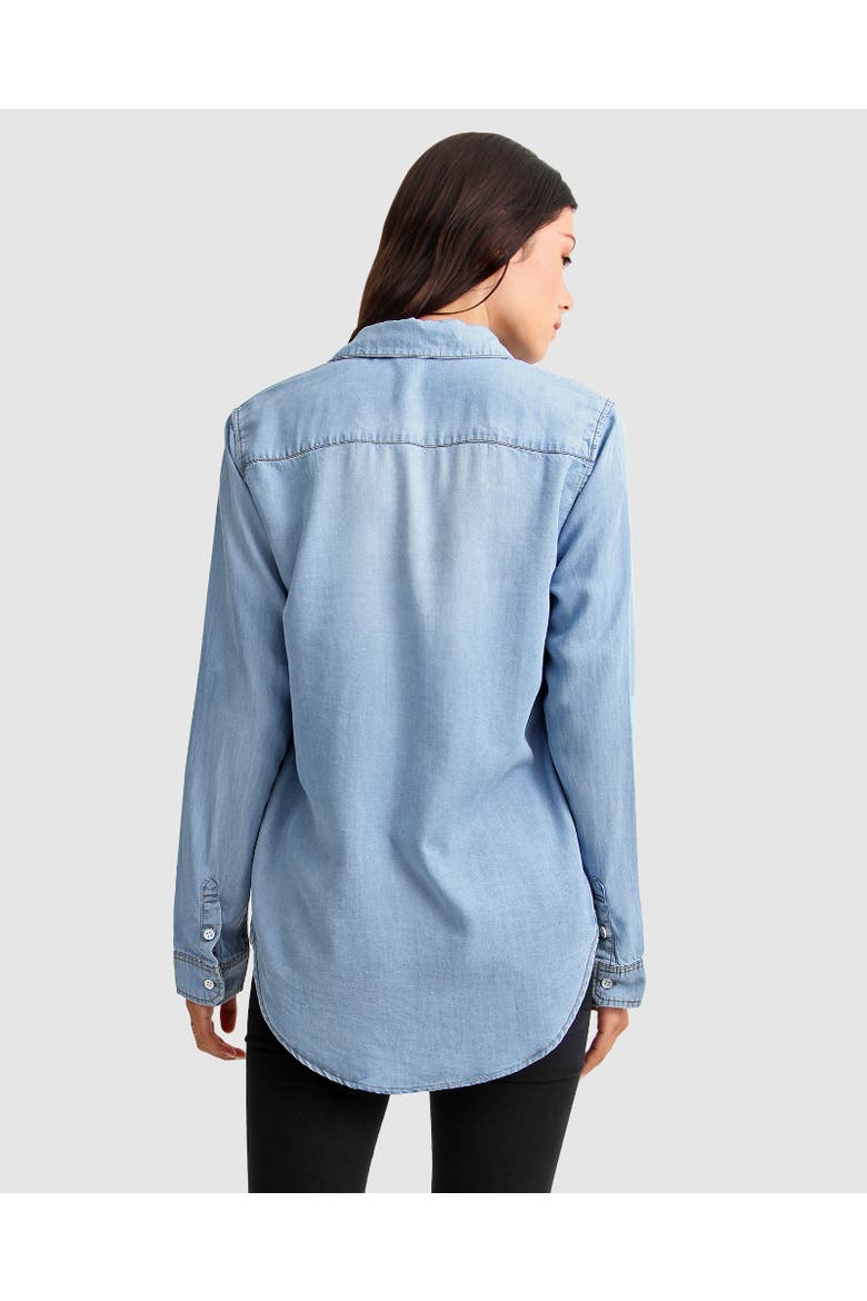 Keep Me Wild Denim Top, Alternate, color, Indigo