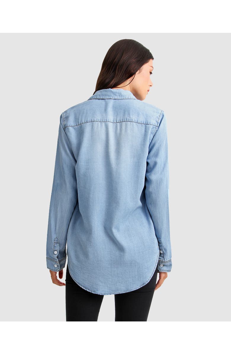 Belle & Bloom Keep Me Wild Denim Top, Alternate, color,