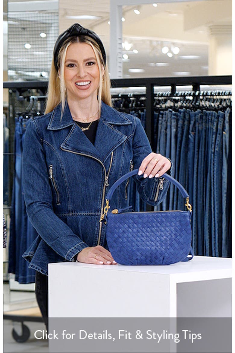 Medium Petit Moyen Woven Leather Messenger Bag video