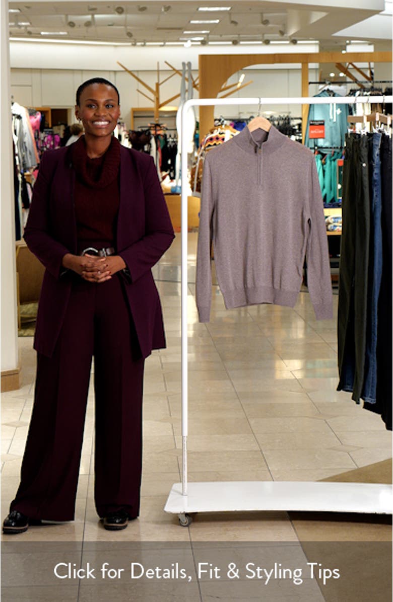 Heathered Wool Quarter Zip Sweater, sales video thumbnail