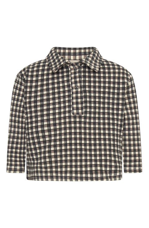Kids' Check Button Shirt
