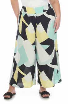 BOHO ME Patterned Smocked Pull-On Pants