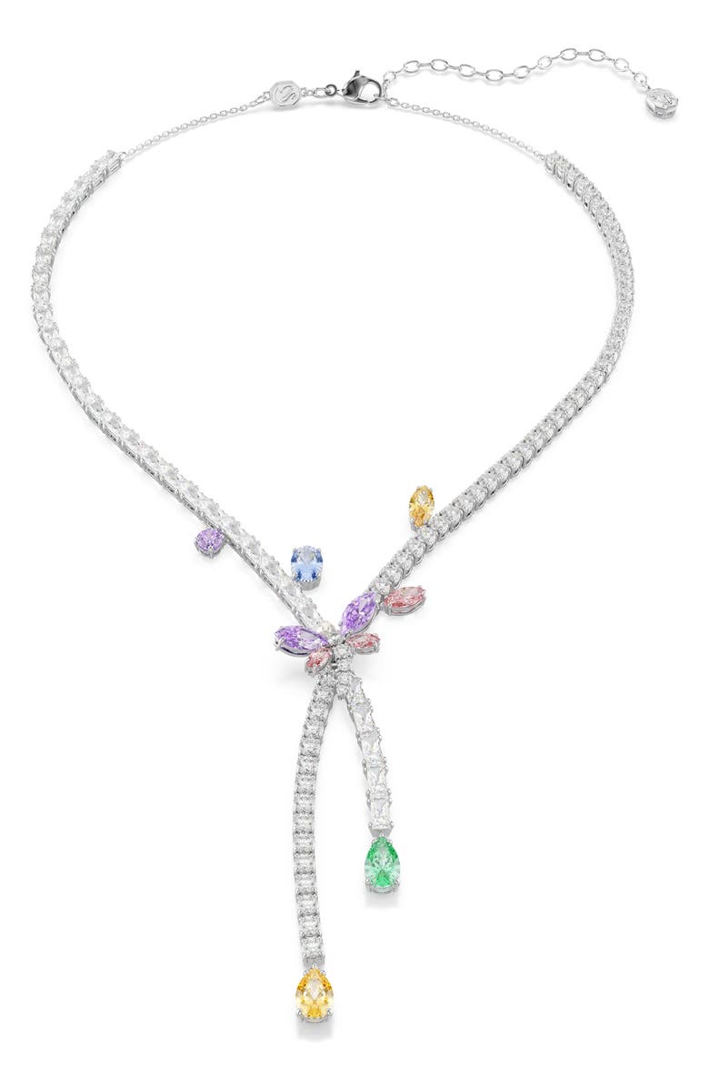 Swarovski Multicolor Crystal Y-Necklace, Main, color, 