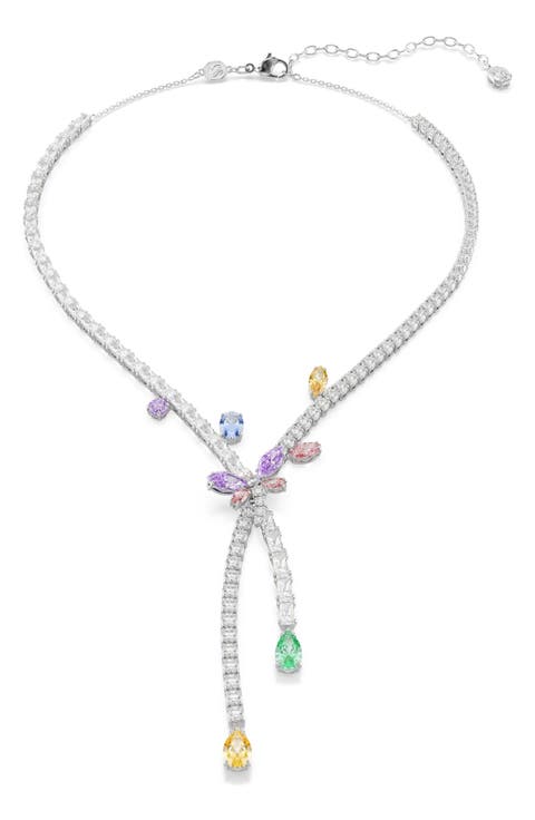 Multicolor Crystal Y-Necklace