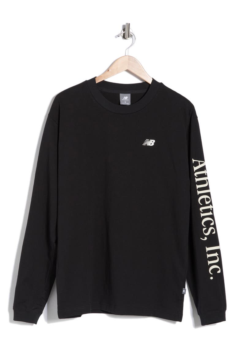 Athletics Long Sleeve Graphic T-Shirt, Alternate, color, BLACK