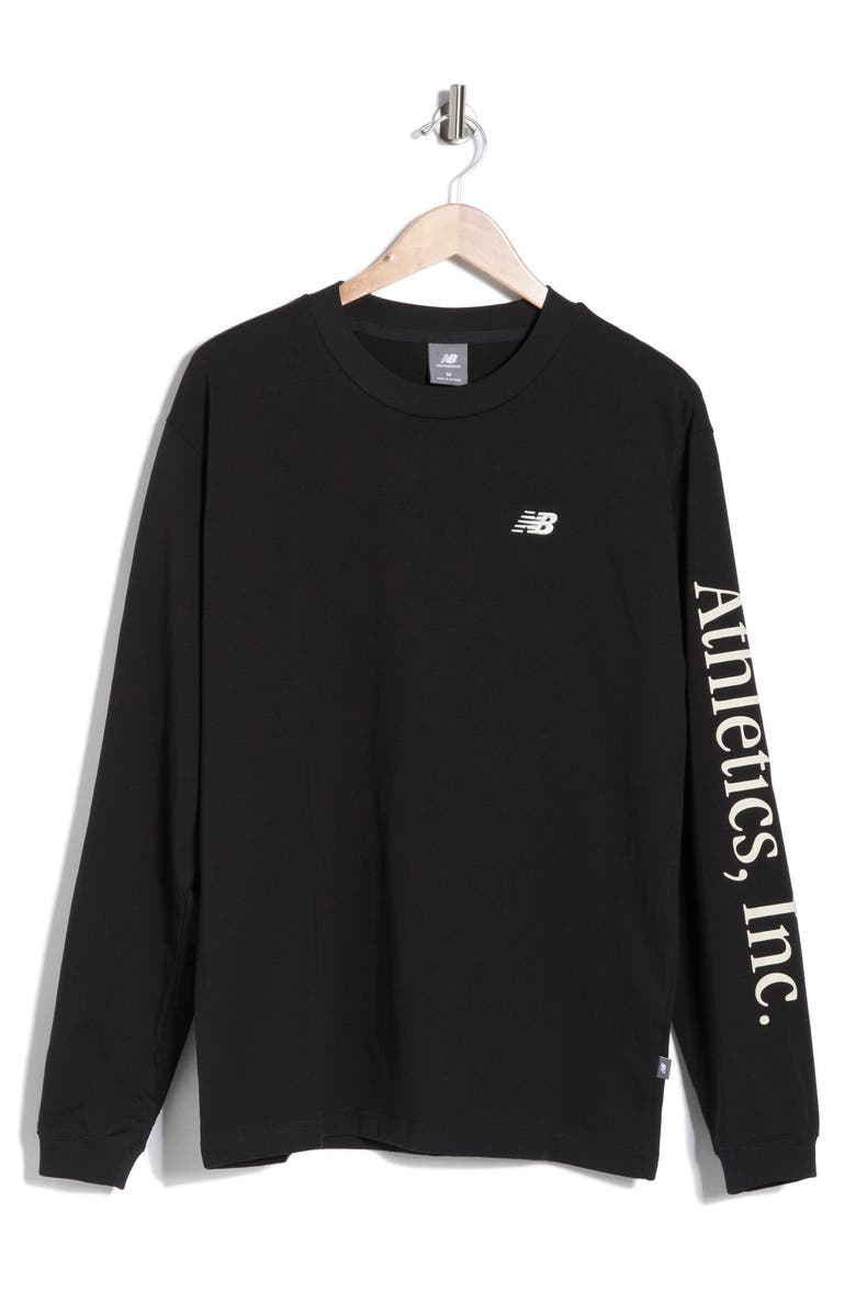 New Balance Athletics Long Sleeve Graphic T-Shirt, Main, color, Black