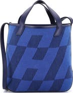 Pre-Owned Hermes Cabas H en Biais Tote Canvas with Leather 27