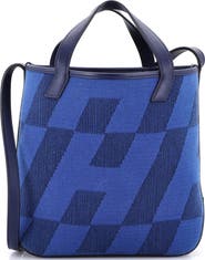 Pre-Owned Hermes Cabas H en Biais Tote Canvas with Leather 27