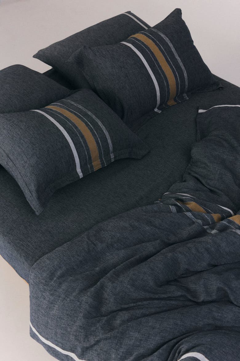 Runda King Duvet Cover, Alternate, color, Navy Blue