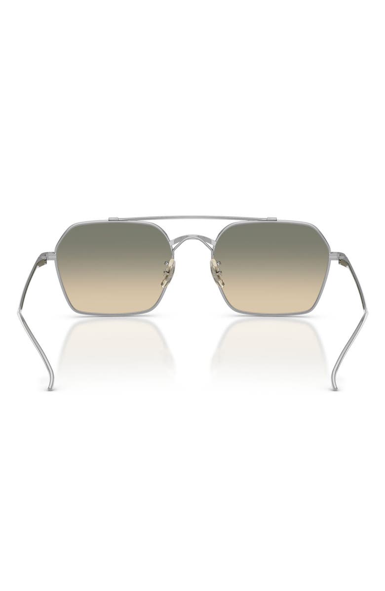 Oliver Peoples TK-15 53mm Geometric Sunglasses, Alternate, color, Silver / Enoki Gradient