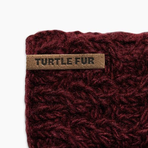 Turtle Fur Mika Wool Fingerless Mittens In Burgundy