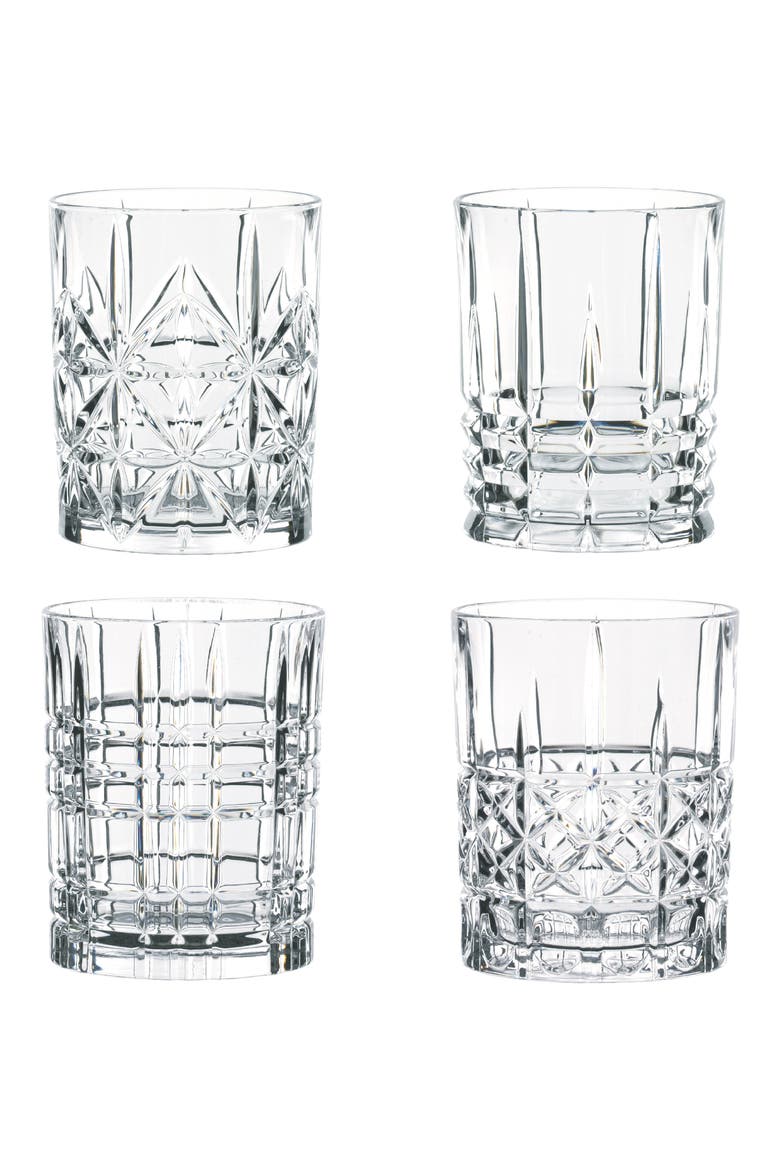 Highland Set of 4 Crystal Tumblers, Main, color, CLEAR