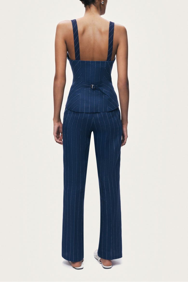 Pinstripe Corset Bustier Top, Alternate, color, Multi-Colored