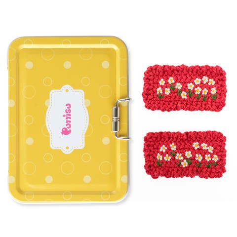 2pc Hand-Crocheted Floral Clip Set