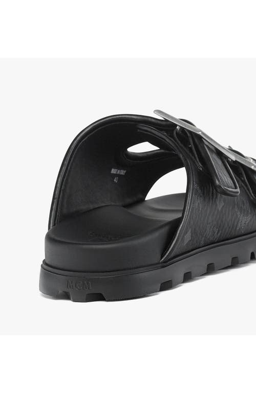 Mcm Sandals In Visetos In Black