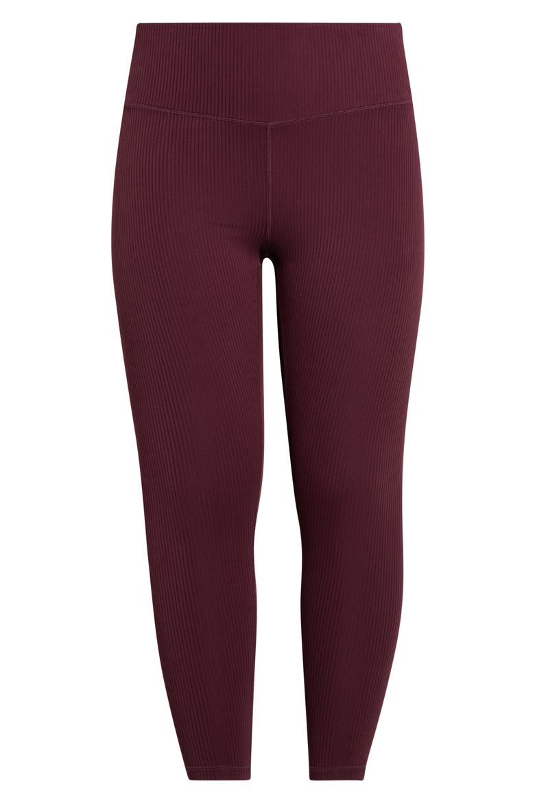 Thrive Ribbed High Waist 7/8 Legging, Alternate, color, BURGUNDY STEM
