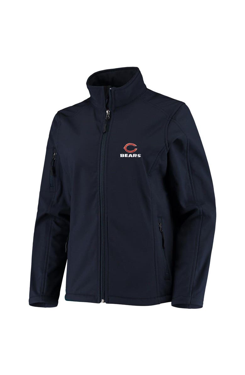 DUNBROOKE Women's Navy Chicago Bears Full-Zip Sonoma Softshell Jacket, Alternate, color,
